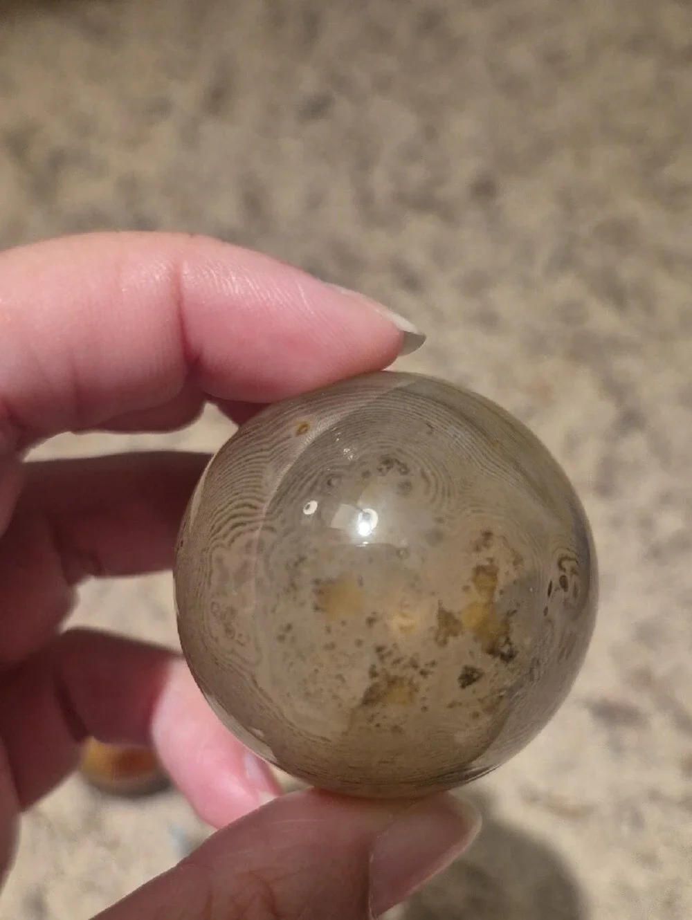 Silk Banded Agate Sardonyx Spheres in Brown and Tan - Set of 2